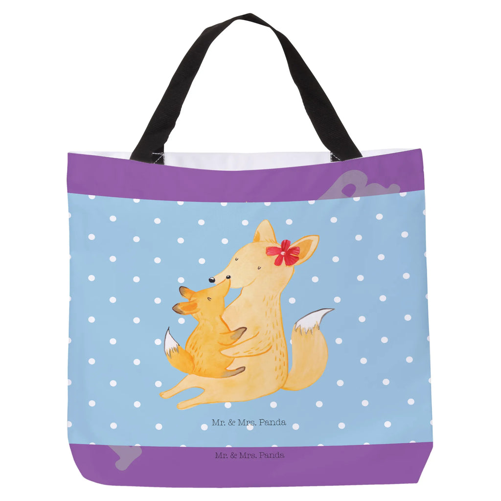 Shopper Fuchs Mama & Kind Beutel, Einkaufstasche, Tasche, Strandtasche, Einkaufsbeutel, Shopper, Schultasche, Freizeittasche, Tragebeutel, Schulbeutel, Alltagstasche, Familie, Vatertag, Muttertag, Bruder, Schwester, Mama, Papa, Oma, Opa, Mutter, Tochter, Lieblingstochter, Beste Tochter, Geschenk