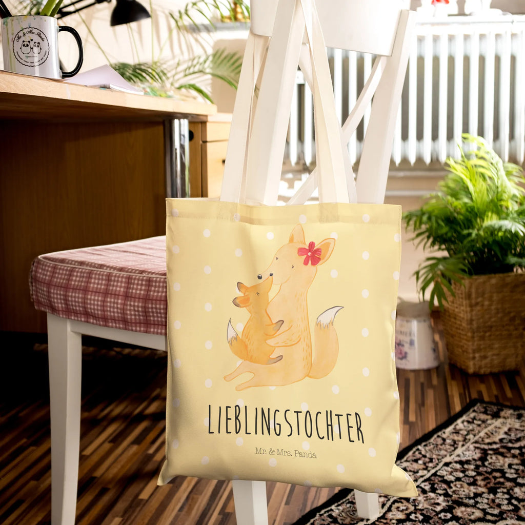 Einkaufstasche Fuchs Mama & Kind Tragetasche, Tasche, Beutel, Stofftasche, Baumwolltasche, Umhängetasche, Shopper, Einkaufstasche, Beuteltasche, Familie, Vatertag, Muttertag, Bruder, Schwester, Mama, Papa, Oma, Opa, Mutter, Tochter, Lieblingstochter, Beste Tochter, Geschenk