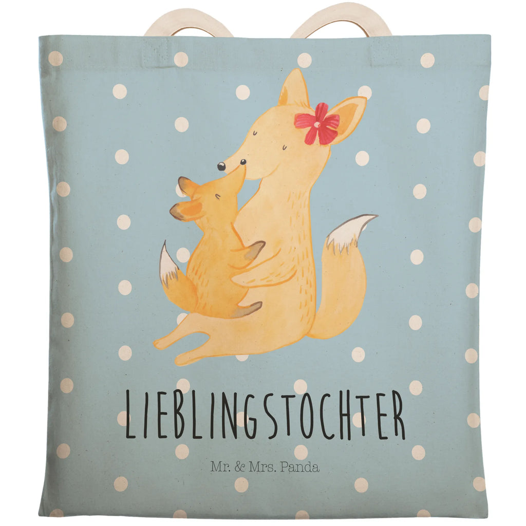 Einkaufstasche Fuchs Mama & Kind Tragetasche, Tasche, Beutel, Stofftasche, Baumwolltasche, Umhängetasche, Shopper, Einkaufstasche, Beuteltasche, Familie, Vatertag, Muttertag, Bruder, Schwester, Mama, Papa, Oma, Opa, Mutter, Tochter, Lieblingstochter, Beste Tochter, Geschenk