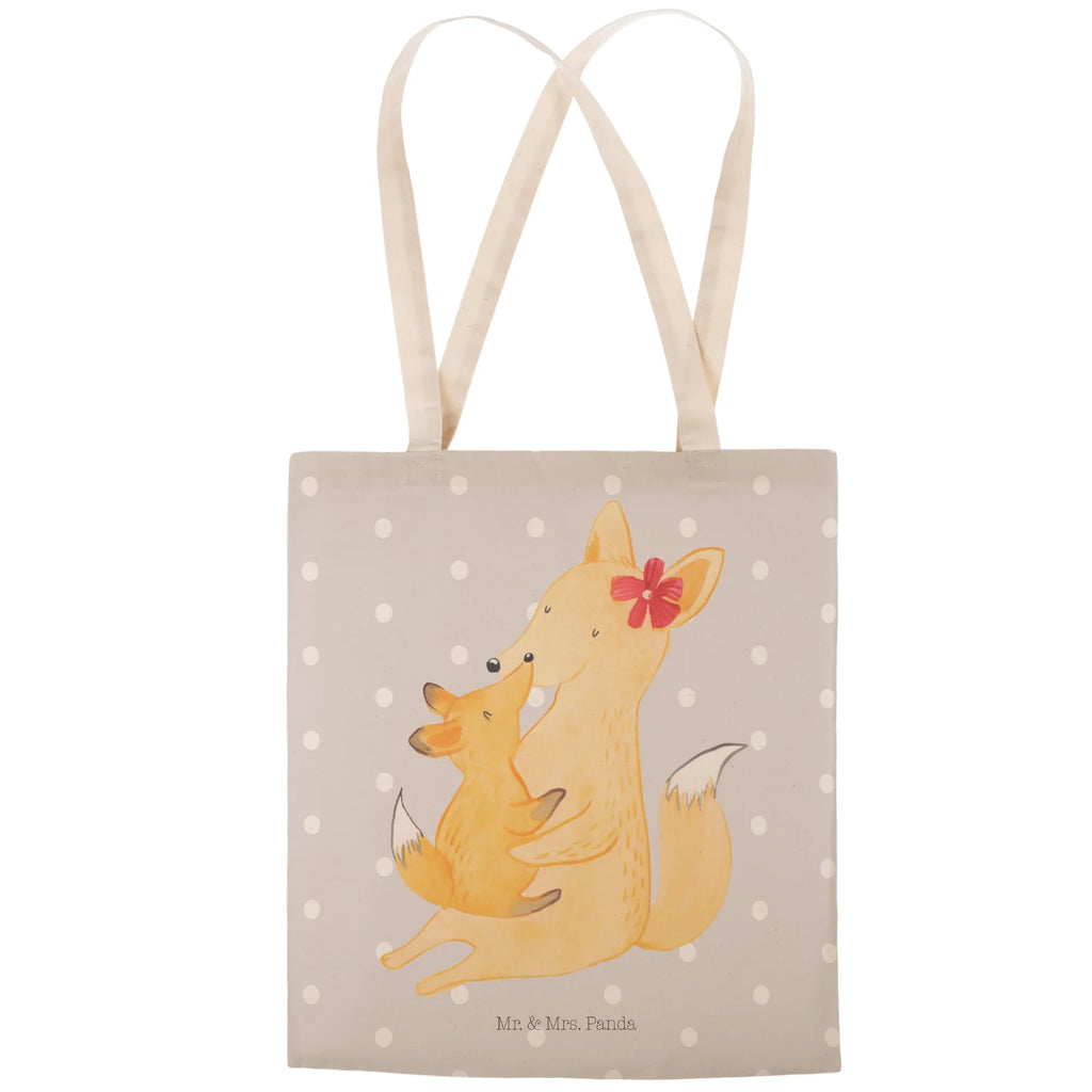 Einkaufstasche Fuchs Mama & Kind Tragetasche, Tasche, Beutel, Stofftasche, Baumwolltasche, Umhängetasche, Shopper, Einkaufstasche, Beuteltasche, Familie, Vatertag, Muttertag, Bruder, Schwester, Mama, Papa, Oma, Opa, Mutter, Tochter, Lieblingstochter, Beste Tochter, Geschenk