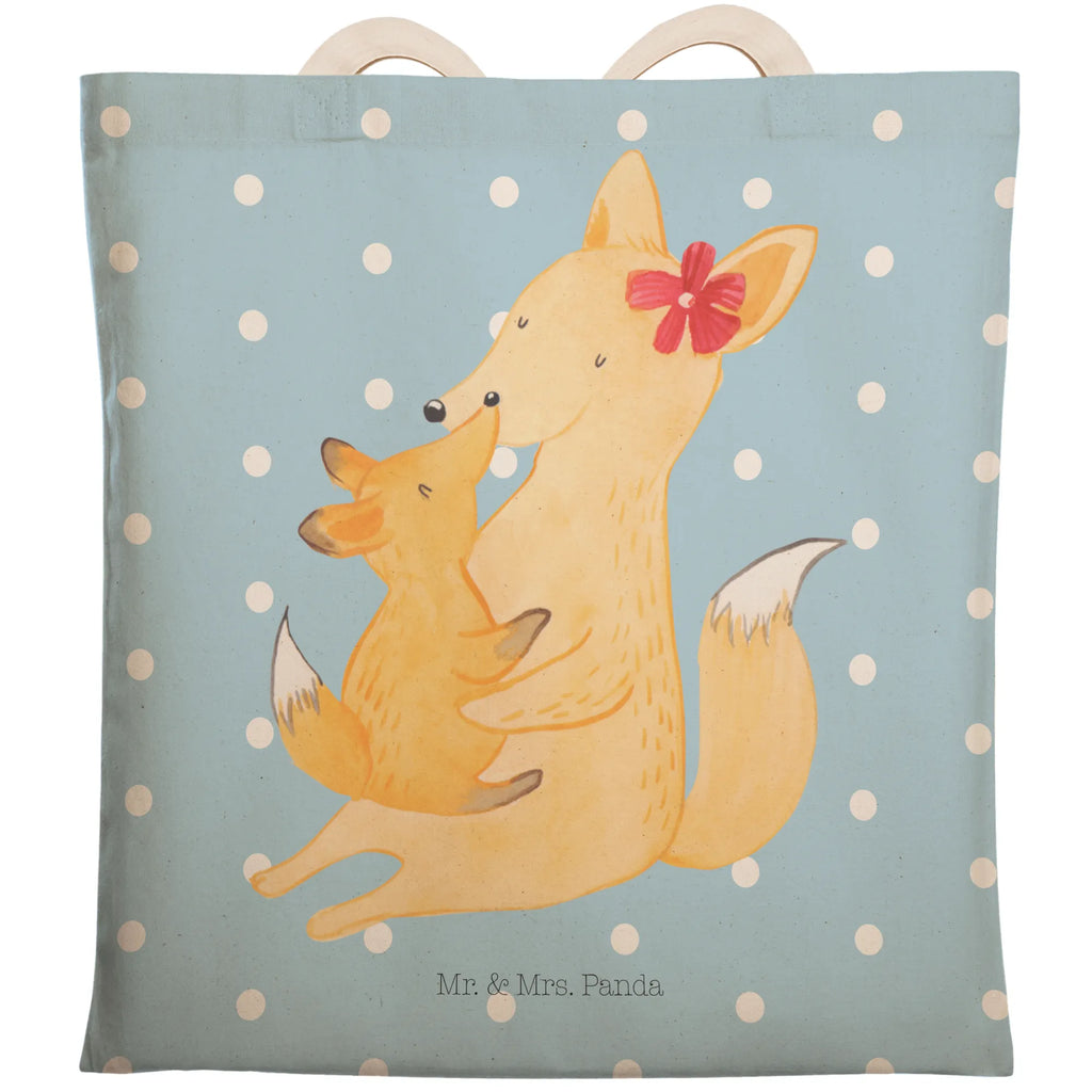 Einkaufstasche Fuchs Mama & Kind Tragetasche, Tasche, Beutel, Stofftasche, Baumwolltasche, Umhängetasche, Shopper, Einkaufstasche, Beuteltasche, Familie, Vatertag, Muttertag, Bruder, Schwester, Mama, Papa, Oma, Opa, Mutter, Tochter, Lieblingstochter, Beste Tochter, Geschenk