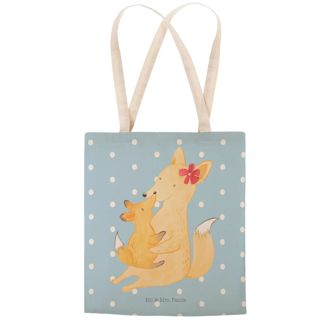 Einkaufstasche Fuchs Mama & Kind Tragetasche, Tasche, Beutel, Stofftasche, Baumwolltasche, Umhängetasche, Shopper, Einkaufstasche, Beuteltasche, Familie, Vatertag, Muttertag, Bruder, Schwester, Mama, Papa, Oma, Opa, Mutter, Tochter, Lieblingstochter, Beste Tochter, Geschenk