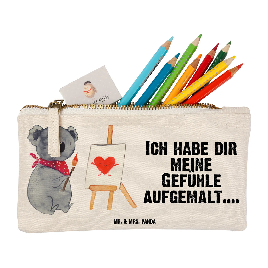 Schminktasche Koala Künstler Schminktasche, Kosmetiktasche, Kosmetikbeutel, Stiftemäppchen, Etui, Federmappe, Makeup, XXL, Schminketui, Kosmetiketui, Schlamperetui, Koala, Koalabär, Liebe, Liebensbeweis, Liebesgeschenk, Gefühle, Künstler, zeichnen