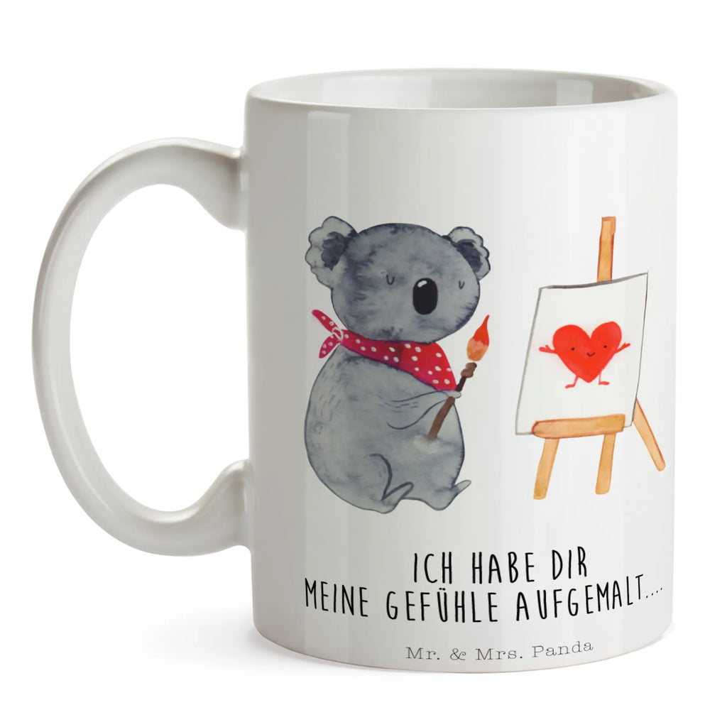 Tasse Koala Künstler Tasse, Kaffeetasse, Teetasse, Becher, Kaffeebecher, Teebecher, Keramiktasse, Porzellantasse, Büro Tasse, Geschenk Tasse, Tasse Sprüche, Tasse Motive, Kaffeetassen, Tasse bedrucken, Designer Tasse, Cappuccino Tassen, Schöne Teetassen, Koala, Koalabär, Liebe, Liebensbeweis, Liebesgeschenk, Gefühle, Künstler, zeichnen