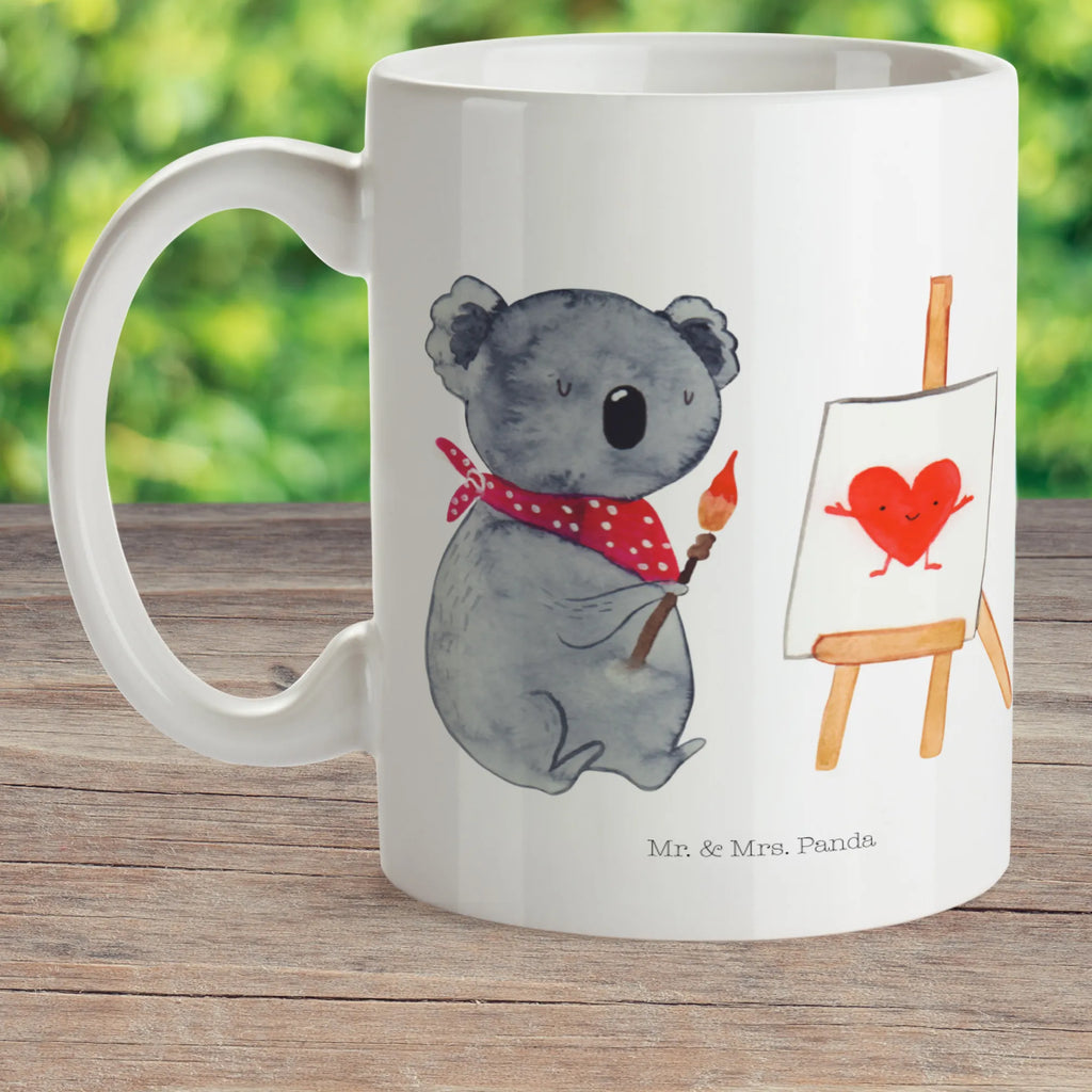 Kindertasse Koala Künstler Kindertasse, Kinder Tasse, Kunststoff Tasse, Kindergarten Tasse, Trinkbecher, Camping Becher, Kaffeetasse, Kunststoffbecher, Kindergartenbecher, Outdoorgeschirr, Kunststoffgeschirr, Reisebecher, Reisetasse, Kinderbecher, Bruchfeste Tasse, Bruchsichere Tasse, Plastik Tasse, Plastiktasse, Koala, Koalabär, Liebe, Liebensbeweis, Liebesgeschenk, Gefühle, Künstler, zeichnen