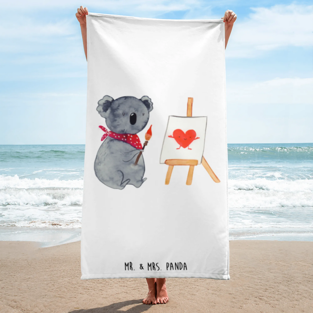 XL Badehandtuch Koala Künstler Handtuch, Badetuch, Duschtuch, Strandtuch, Saunatuch, Koala, Koalabär, Liebe, Liebensbeweis, Liebesgeschenk, Gefühle, Künstler, zeichnen