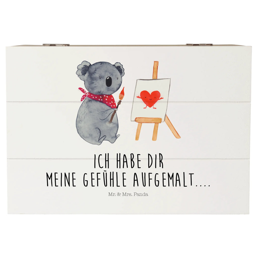 Holzkiste Koala Künstler Holzkiste, Kiste, Schatzkiste, Truhe, Schatulle, XXL, Erinnerungsbox, Erinnerungskiste, Dekokiste, Aufbewahrungsbox, Geschenkbox, Geschenkdose, Koala, Koalabär, Liebe, Liebensbeweis, Liebesgeschenk, Gefühle, Künstler, zeichnen