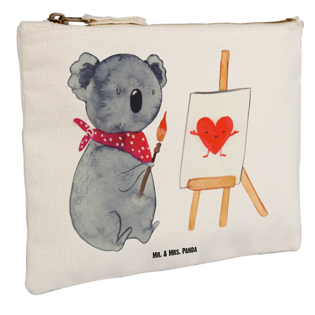 Schminktasche Koala Künstler Schminktasche, Kosmetiktasche, Kosmetikbeutel, Stiftemäppchen, Etui, Federmappe, Makeup, XXL, Schminketui, Kosmetiketui, Schlamperetui, Koala, Koalabär, Liebe, Liebensbeweis, Liebesgeschenk, Gefühle, Künstler, zeichnen