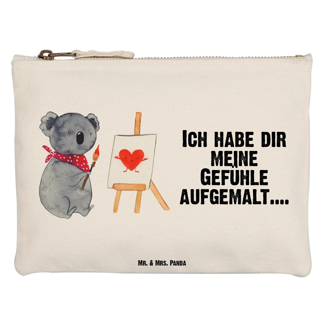 Schminktasche Koala Künstler Schminktasche, Kosmetiktasche, Kosmetikbeutel, Stiftemäppchen, Etui, Federmappe, Makeup, XXL, Schminketui, Kosmetiketui, Schlamperetui, Koala, Koalabär, Liebe, Liebensbeweis, Liebesgeschenk, Gefühle, Künstler, zeichnen