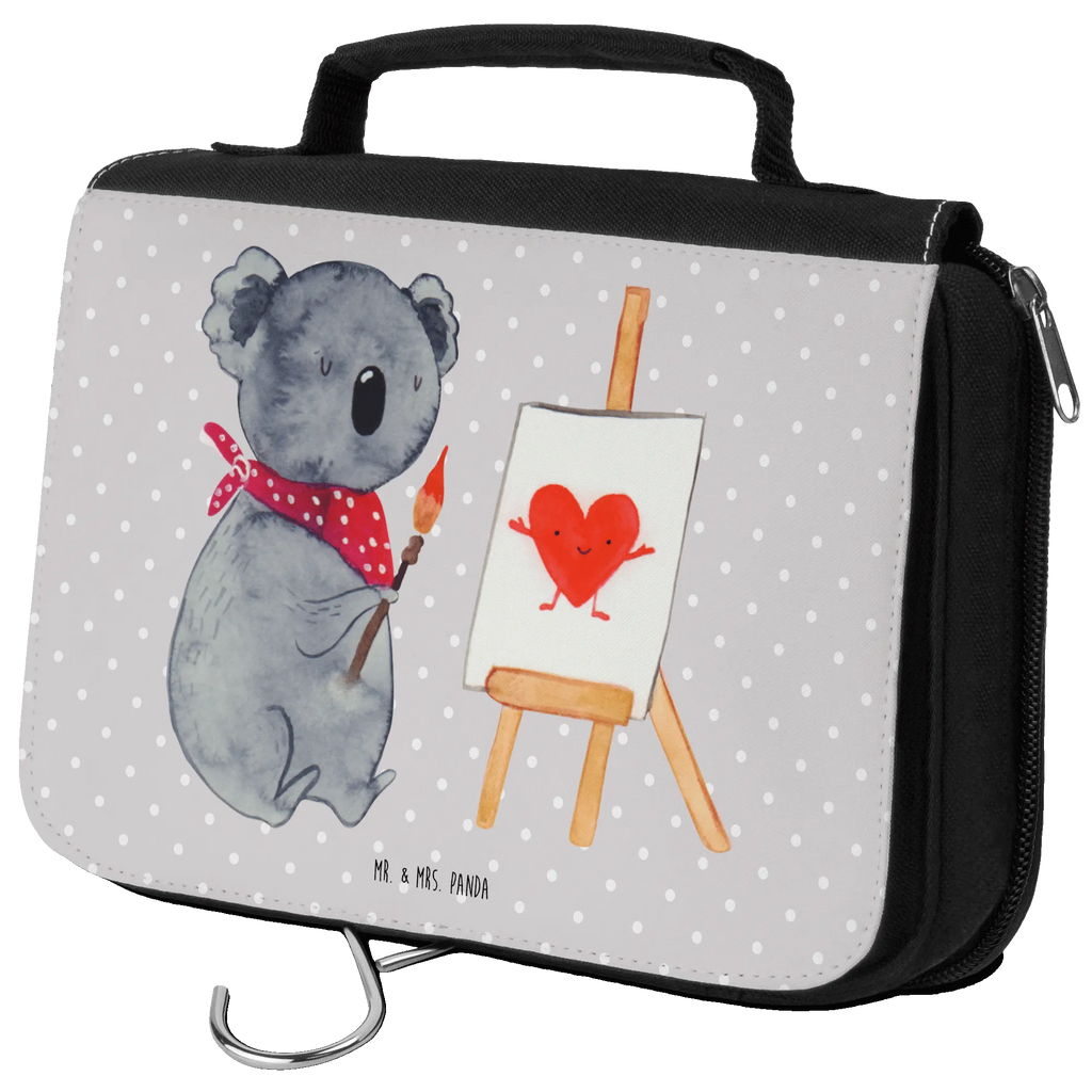 Kulturbeutel Koala Künstler Kulturbeutel, Zum Aufhängen, Waschtasche, Kosmetiktasche, Damen, Herren, Aufbewahrungstasche, Schminktasche, Kosmetikbeutel, Organizer, Kulturtasche, Schminkutensil, Koala, Koalabär, Liebe, Liebensbeweis, Liebesgeschenk, Gefühle, Künstler, zeichnen