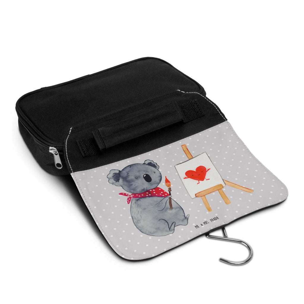 Kulturbeutel Koala Künstler Kulturbeutel, Zum Aufhängen, Waschtasche, Kosmetiktasche, Damen, Herren, Aufbewahrungstasche, Schminktasche, Kosmetikbeutel, Organizer, Kulturtasche, Schminkutensil, Koala, Koalabär, Liebe, Liebensbeweis, Liebesgeschenk, Gefühle, Künstler, zeichnen