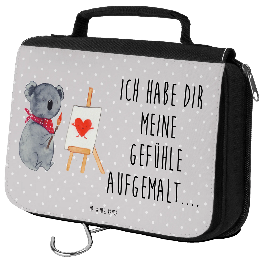 Kulturbeutel Koala Künstler Kulturbeutel, Zum Aufhängen, Waschtasche, Kosmetiktasche, Damen, Herren, Aufbewahrungstasche, Schminktasche, Kosmetikbeutel, Organizer, Kulturtasche, Schminkutensil, Koala, Koalabär, Liebe, Liebensbeweis, Liebesgeschenk, Gefühle, Künstler, zeichnen