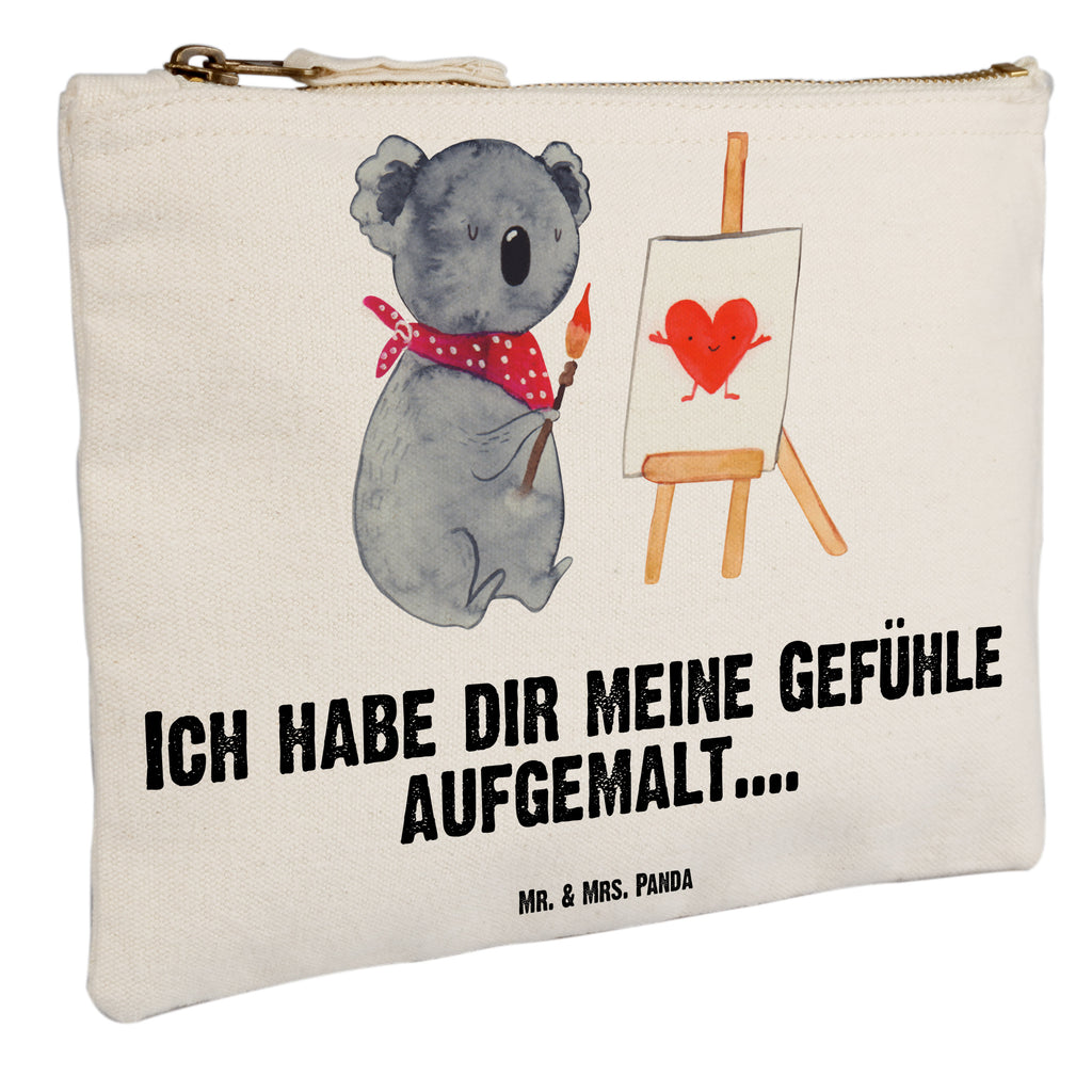 Schminktasche Koala Künstler Schminktasche, Kosmetiktasche, Kosmetikbeutel, Stiftemäppchen, Etui, Federmappe, Makeup, XXL, Schminketui, Kosmetiketui, Schlamperetui, Koala, Koalabär, Liebe, Liebensbeweis, Liebesgeschenk, Gefühle, Künstler, zeichnen