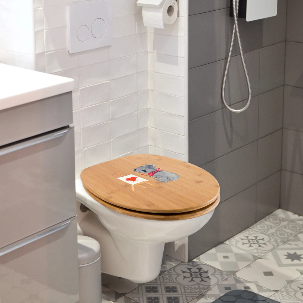 Motiv WC Sitz Koala Künstler Klobrille, Klodeckel, Toilettendeckel, WC-Sitz, Toilette, Koala, Koalabär, Liebe, Liebensbeweis, Liebesgeschenk, Gefühle, Künstler, zeichnen