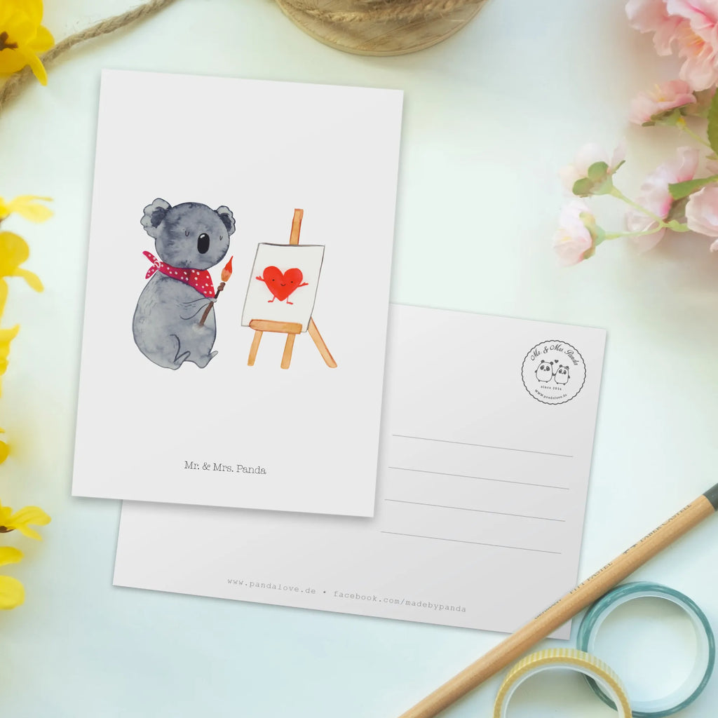 Postkarte Koala Künstler Postkarte, Karte, Geschenkkarte, Grußkarte, Einladung, Ansichtskarte, Geburtstagskarte, Einladungskarte, Dankeskarte, Ansichtskarten, Einladung Geburtstag, Einladungskarten Geburtstag, Koala, Koalabär, Liebe, Liebensbeweis, Liebesgeschenk, Gefühle, Künstler, zeichnen