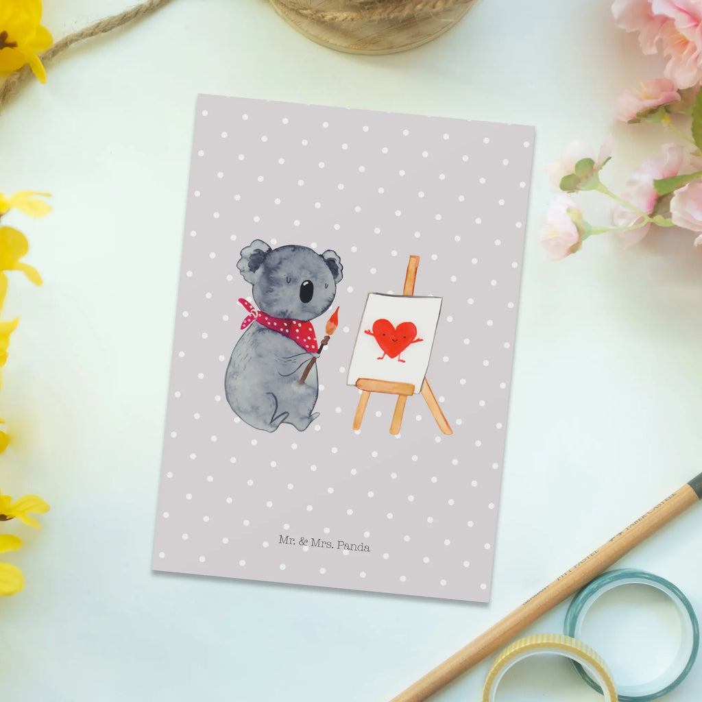 Postkarte Koala Künstler Postkarte, Karte, Geschenkkarte, Grußkarte, Einladung, Ansichtskarte, Geburtstagskarte, Einladungskarte, Dankeskarte, Ansichtskarten, Einladung Geburtstag, Einladungskarten Geburtstag, Koala, Koalabär, Liebe, Liebensbeweis, Liebesgeschenk, Gefühle, Künstler, zeichnen