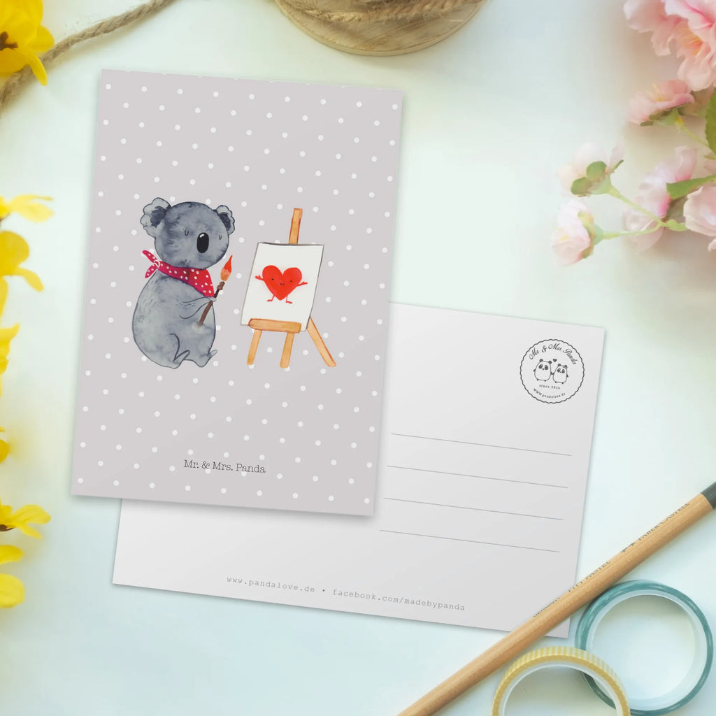 Postkarte Koala Künstler Postkarte, Karte, Geschenkkarte, Grußkarte, Einladung, Ansichtskarte, Geburtstagskarte, Einladungskarte, Dankeskarte, Ansichtskarten, Einladung Geburtstag, Einladungskarten Geburtstag, Koala, Koalabär, Liebe, Liebensbeweis, Liebesgeschenk, Gefühle, Künstler, zeichnen