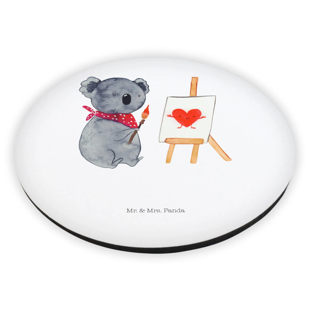 Rund Magnet Koala Künstler Kühlschrankmagnet, Pinnwandmagnet, Souvenir Magnet, Motivmagnete, Dekomagnet, Whiteboard Magnet, Notiz Magnet, Kühlschrank Dekoration, Koala, Koalabär, Liebe, Liebensbeweis, Liebesgeschenk, Gefühle, Künstler, zeichnen