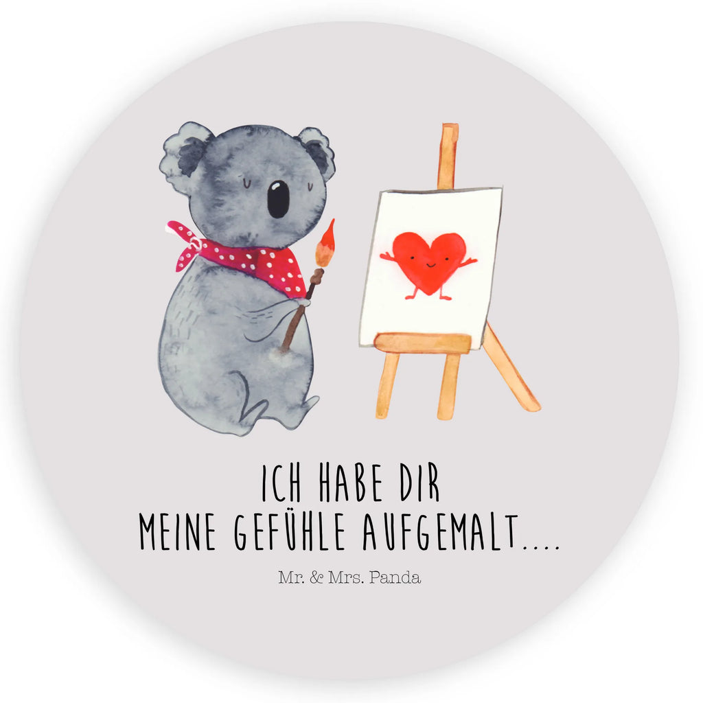 Rund Aufkleber Koala Künstler Sticker, Aufkleber, Etikett, Kinder, rund, Koala, Koalabär, Liebe, Liebensbeweis, Liebesgeschenk, Gefühle, Künstler, zeichnen