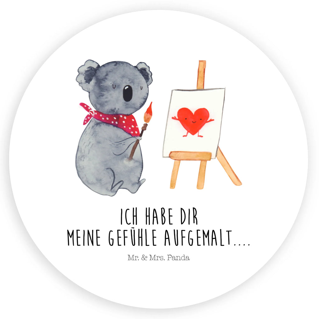 Rund Aufkleber Koala Künstler Sticker, Aufkleber, Etikett, Kinder, rund, Koala, Koalabär, Liebe, Liebensbeweis, Liebesgeschenk, Gefühle, Künstler, zeichnen