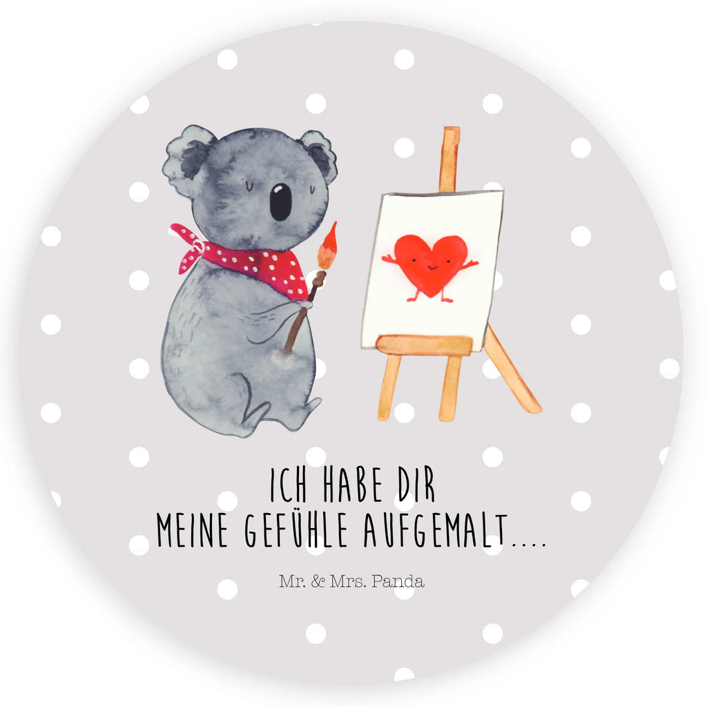 Rund Aufkleber Koala Künstler Sticker, Aufkleber, Etikett, Kinder, rund, Koala, Koalabär, Liebe, Liebensbeweis, Liebesgeschenk, Gefühle, Künstler, zeichnen