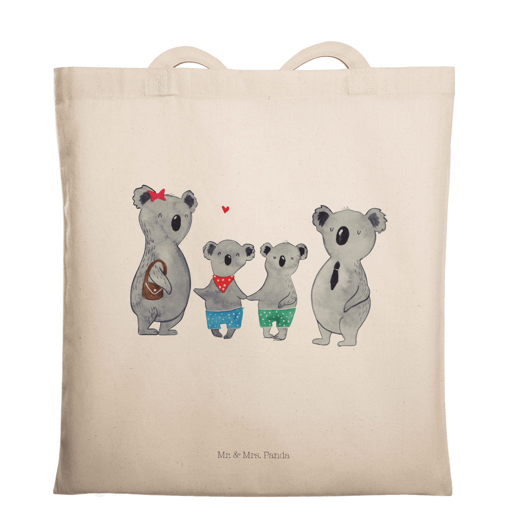 Tragetasche Koala Familie zwei Beuteltasche, Beutel, Einkaufstasche, Jutebeutel, Stoffbeutel, Tasche, Shopper, Umhängetasche, Strandtasche, Schultertasche, Stofftasche, Tragetasche, Badetasche, Jutetasche, Einkaufstüte, Laptoptasche, Familie, Vatertag, Muttertag, Bruder, Schwester, Mama, Papa, Oma, Opa, Koala, Koalabär, beste Familie, Familienzeit, Familienleben, Koalafamilie, Lieblingsfamilie