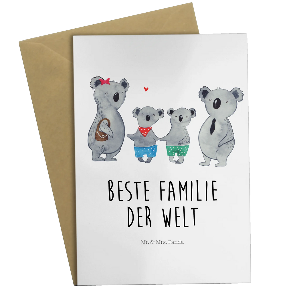 Grußkarte Koala Familie zwei Grußkarte, Klappkarte, Einladungskarte, Glückwunschkarte, Hochzeitskarte, Geburtstagskarte, Karte, Ansichtskarten, Familie, Vatertag, Muttertag, Bruder, Schwester, Mama, Papa, Oma, Opa, Koala, Koalabär, beste Familie, Familienzeit, Familienleben, Koalafamilie, Lieblingsfamilie