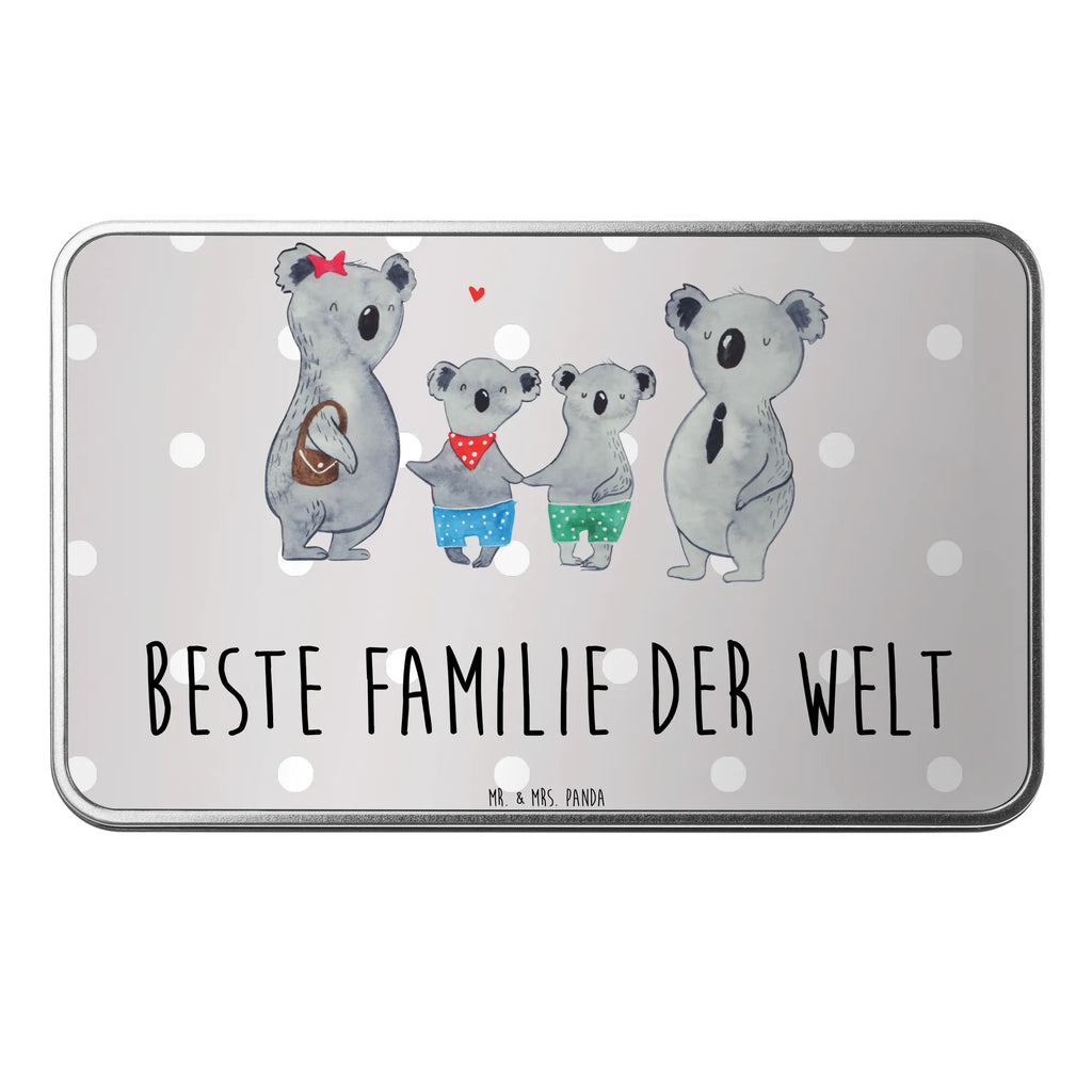 Metalldose rechteckig Koala Familie zwei Blechdose, Metalldose, Blechbox, Container, Keksdose, Vorratsdose, Vorratsbox, Döschen, Versperbox, Vesperdose, Aufbewahrungsdose, Aufbewahrungsbox, Aluminiumdose, Dose, Familie, Vatertag, Muttertag, Bruder, Schwester, Mama, Papa, Oma, Opa, Koala, Koalabär, beste Familie, Familienzeit, Familienleben, Koalafamilie, Lieblingsfamilie