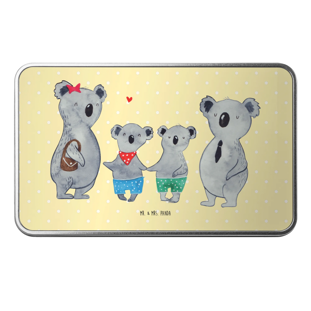 Metalldose rechteckig Koala Familie zwei Blechdose, Metalldose, Blechbox, Container, Keksdose, Vorratsdose, Vorratsbox, Döschen, Versperbox, Vesperdose, Aufbewahrungsdose, Aufbewahrungsbox, Aluminiumdose, Dose, Familie, Vatertag, Muttertag, Bruder, Schwester, Mama, Papa, Oma, Opa, Koala, Koalabär, beste Familie, Familienzeit, Familienleben, Koalafamilie, Lieblingsfamilie