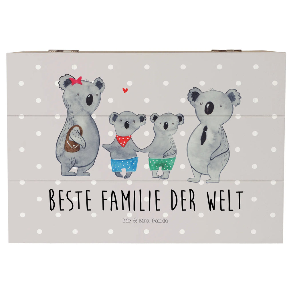 Holzkiste Koala Familie zwei Holzkiste, Kiste, Schatzkiste, Truhe, Schatulle, XXL, Erinnerungsbox, Erinnerungskiste, Dekokiste, Aufbewahrungsbox, Geschenkbox, Geschenkdose, Familie, Vatertag, Muttertag, Bruder, Schwester, Mama, Papa, Oma, Opa, Koala, Koalabär, beste Familie, Familienzeit, Familienleben, Koalafamilie, Lieblingsfamilie