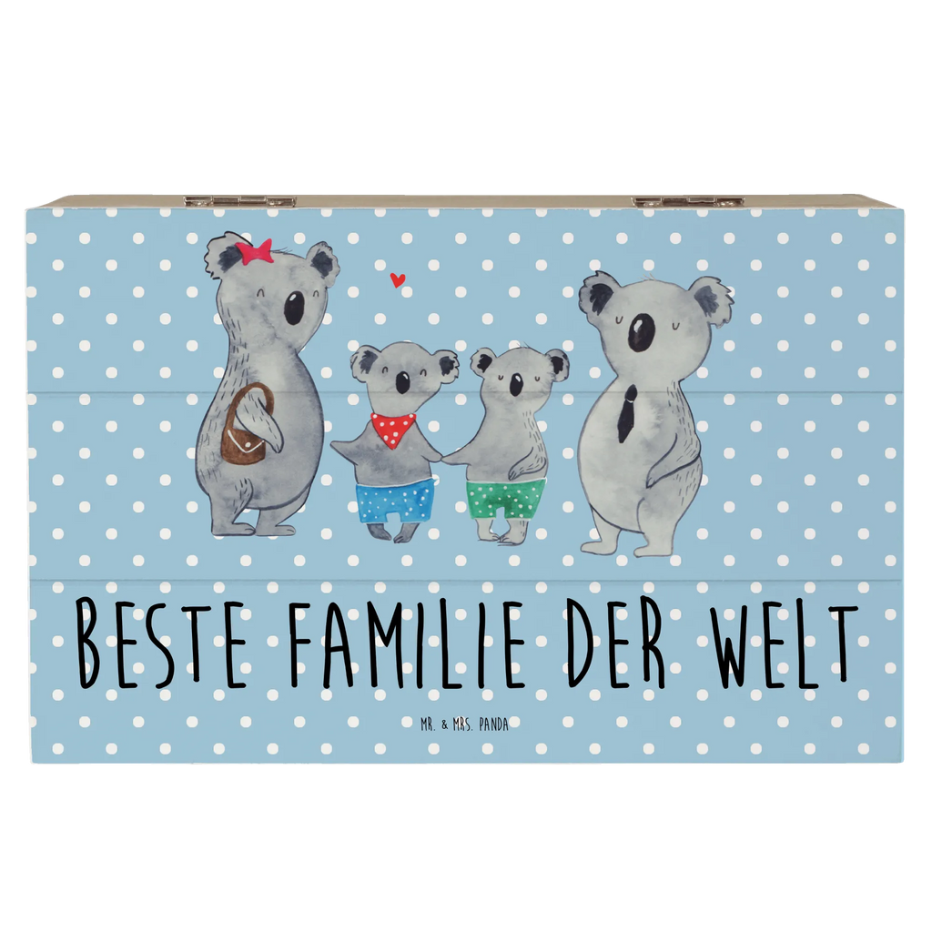 Holzkiste Koala Familie zwei Holzkiste, Kiste, Schatzkiste, Truhe, Schatulle, XXL, Erinnerungsbox, Erinnerungskiste, Dekokiste, Aufbewahrungsbox, Geschenkbox, Geschenkdose, Familie, Vatertag, Muttertag, Bruder, Schwester, Mama, Papa, Oma, Opa, Koala, Koalabär, beste Familie, Familienzeit, Familienleben, Koalafamilie, Lieblingsfamilie