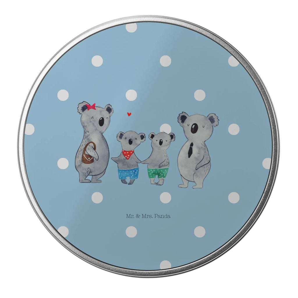 Blechdose rund Koala Familie zwei Metalldose, Keksdose, Dose, Vorratsdose, Geschenkbox, Lunchbox, Aufbewahrungsbox, Vorratsdosen, Metallkiste, Metallbox, Metallboxen, Aufbewahrungskiste, Geschenkkiste, Blechdosen mit Deckel, Metallkiste mit Deckel, Vorratsdosen mit Deckel, Metall Dose, Familie, Vatertag, Muttertag, Bruder, Schwester, Mama, Papa, Oma, Opa, Koala, Koalabär, beste Familie, Familienzeit, Familienleben, Koalafamilie, Lieblingsfamilie