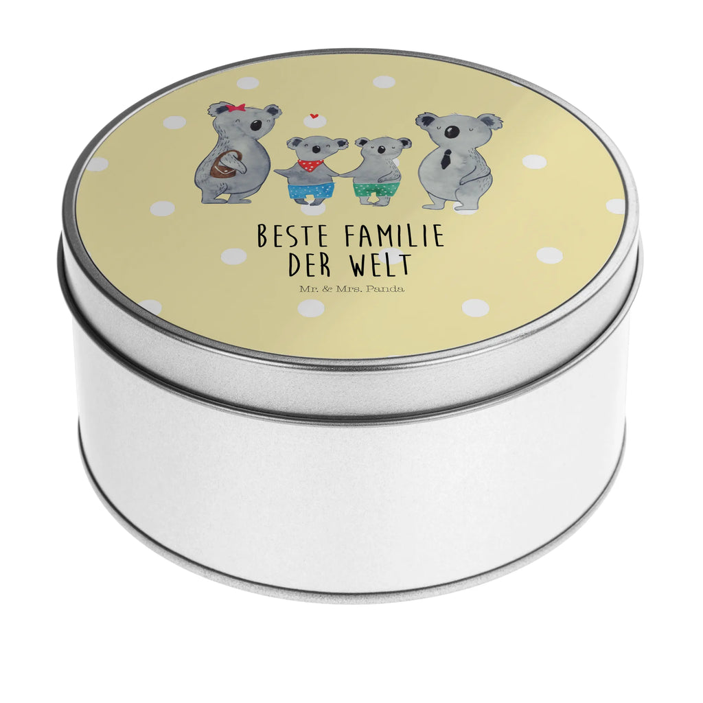 Blechdose rund Koala Familie zwei Metalldose, Keksdose, Dose, Vorratsdose, Geschenkbox, Lunchbox, Aufbewahrungsbox, Vorratsdosen, Metallkiste, Metallbox, Metallboxen, Aufbewahrungskiste, Geschenkkiste, Blechdosen mit Deckel, Metallkiste mit Deckel, Vorratsdosen mit Deckel, Metall Dose, Familie, Vatertag, Muttertag, Bruder, Schwester, Mama, Papa, Oma, Opa, Koala, Koalabär, beste Familie, Familienzeit, Familienleben, Koalafamilie, Lieblingsfamilie