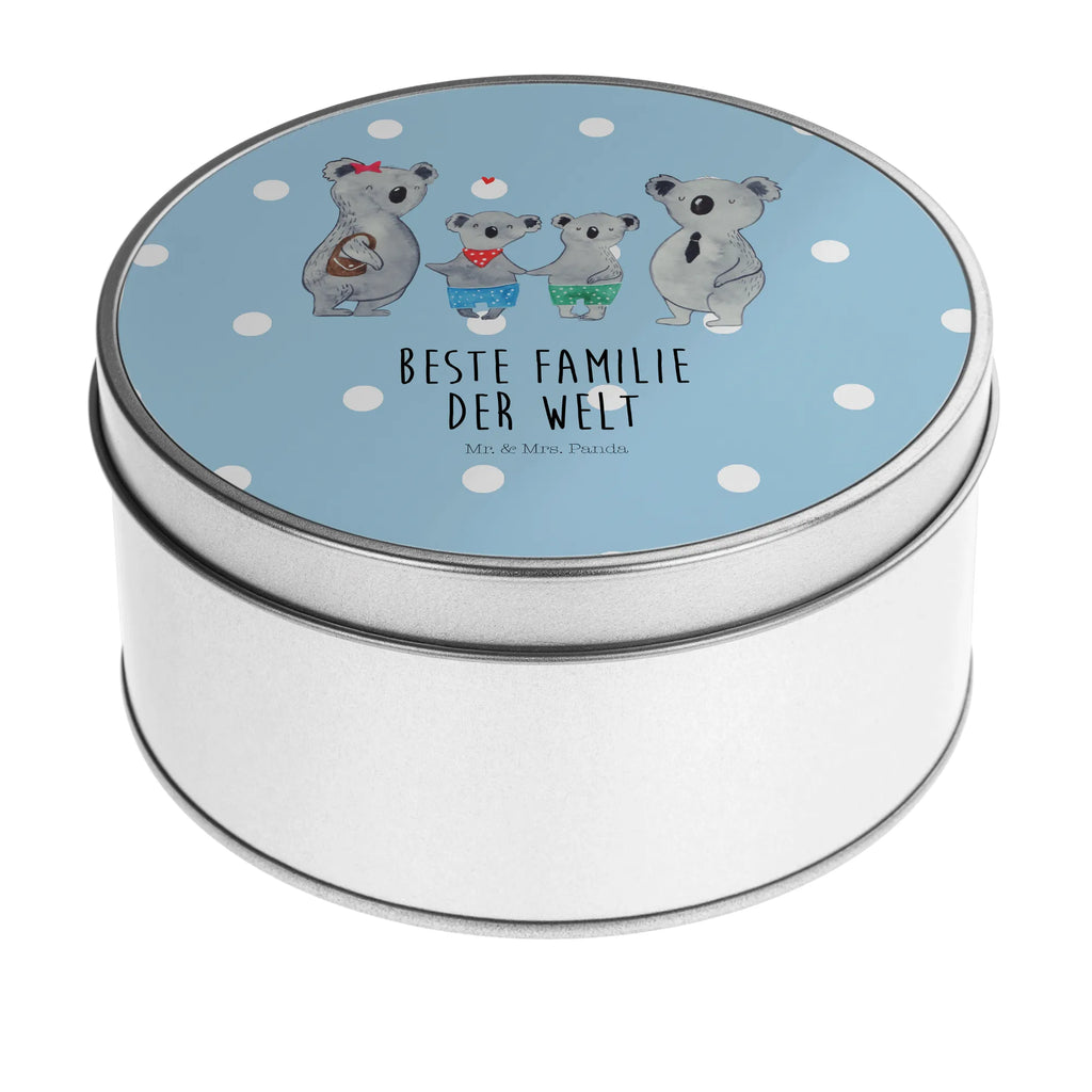 Blechdose rund Koala Familie zwei Metalldose, Keksdose, Dose, Vorratsdose, Geschenkbox, Lunchbox, Aufbewahrungsbox, Vorratsdosen, Metallkiste, Metallbox, Metallboxen, Aufbewahrungskiste, Geschenkkiste, Blechdosen mit Deckel, Metallkiste mit Deckel, Vorratsdosen mit Deckel, Metall Dose, Familie, Vatertag, Muttertag, Bruder, Schwester, Mama, Papa, Oma, Opa, Koala, Koalabär, beste Familie, Familienzeit, Familienleben, Koalafamilie, Lieblingsfamilie