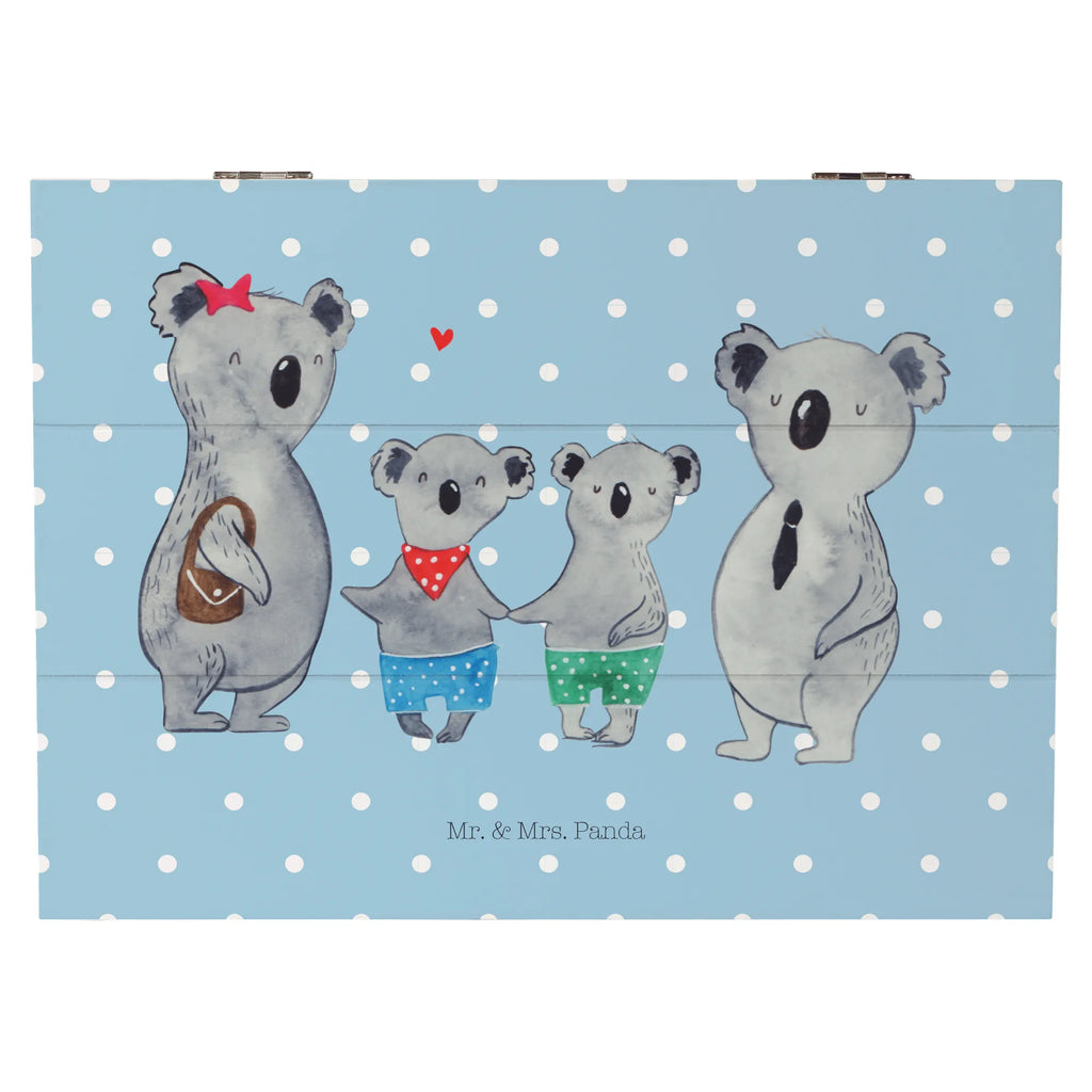 Holzkiste Koala Familie zwei Holzkiste, Kiste, Schatzkiste, Truhe, Schatulle, XXL, Erinnerungsbox, Erinnerungskiste, Dekokiste, Aufbewahrungsbox, Geschenkbox, Geschenkdose, Familie, Vatertag, Muttertag, Bruder, Schwester, Mama, Papa, Oma, Opa, Koala, Koalabär, beste Familie, Familienzeit, Familienleben, Koalafamilie, Lieblingsfamilie