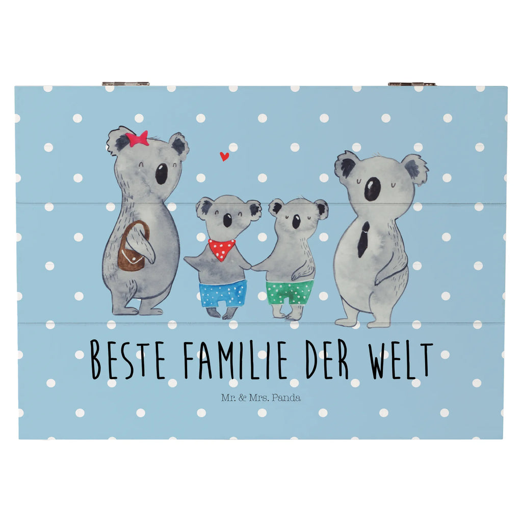 Holzkiste Koala Familie zwei Holzkiste, Kiste, Schatzkiste, Truhe, Schatulle, XXL, Erinnerungsbox, Erinnerungskiste, Dekokiste, Aufbewahrungsbox, Geschenkbox, Geschenkdose, Familie, Vatertag, Muttertag, Bruder, Schwester, Mama, Papa, Oma, Opa, Koala, Koalabär, beste Familie, Familienzeit, Familienleben, Koalafamilie, Lieblingsfamilie