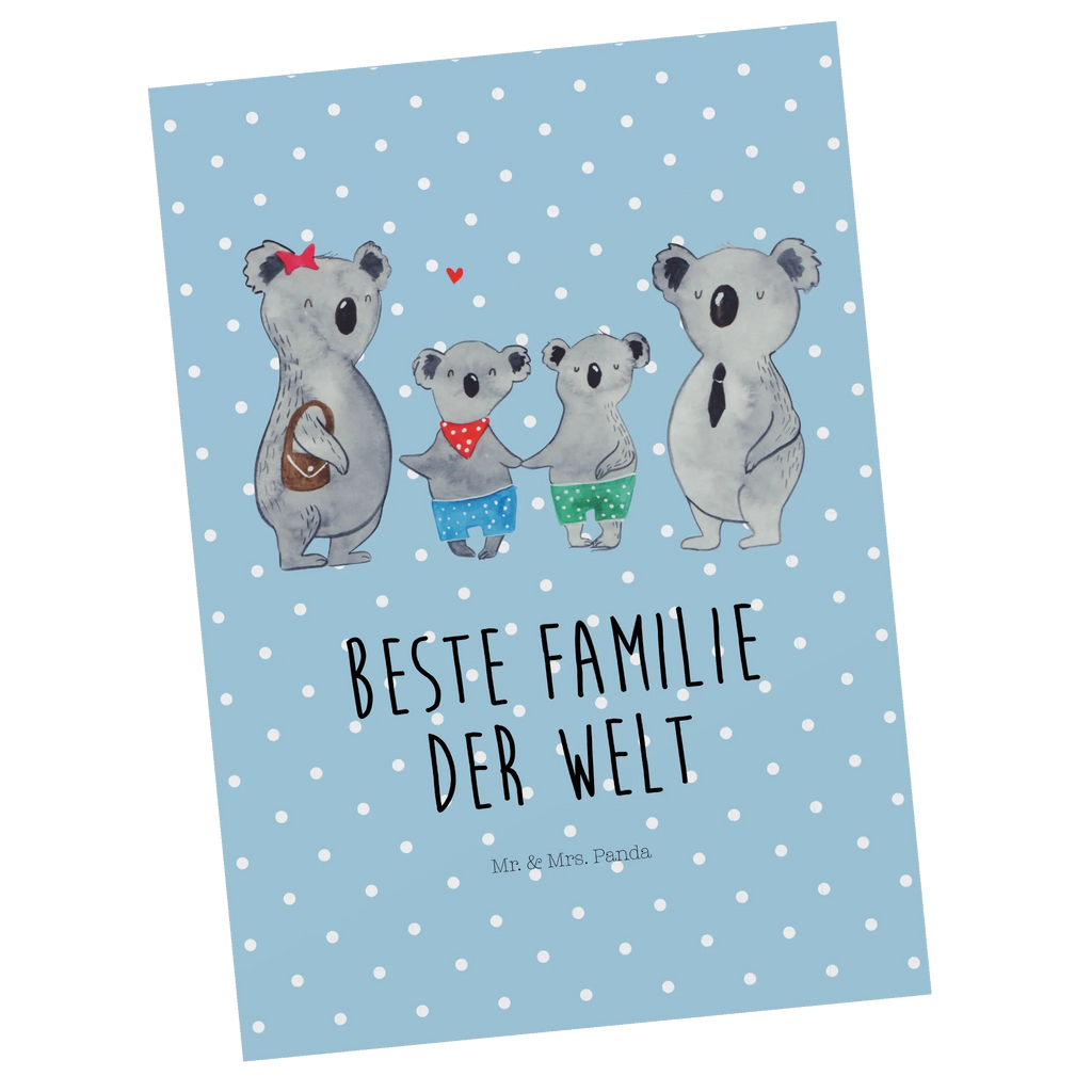 Postkarte Koala Familie zwei Postkarte, Karte, Geschenkkarte, Grußkarte, Einladung, Ansichtskarte, Geburtstagskarte, Einladungskarte, Dankeskarte, Ansichtskarten, Einladung Geburtstag, Einladungskarten Geburtstag, Familie, Vatertag, Muttertag, Bruder, Schwester, Mama, Papa, Oma, Opa, Koala, Koalabär, beste Familie, Familienzeit, Familienleben, Koalafamilie, Lieblingsfamilie