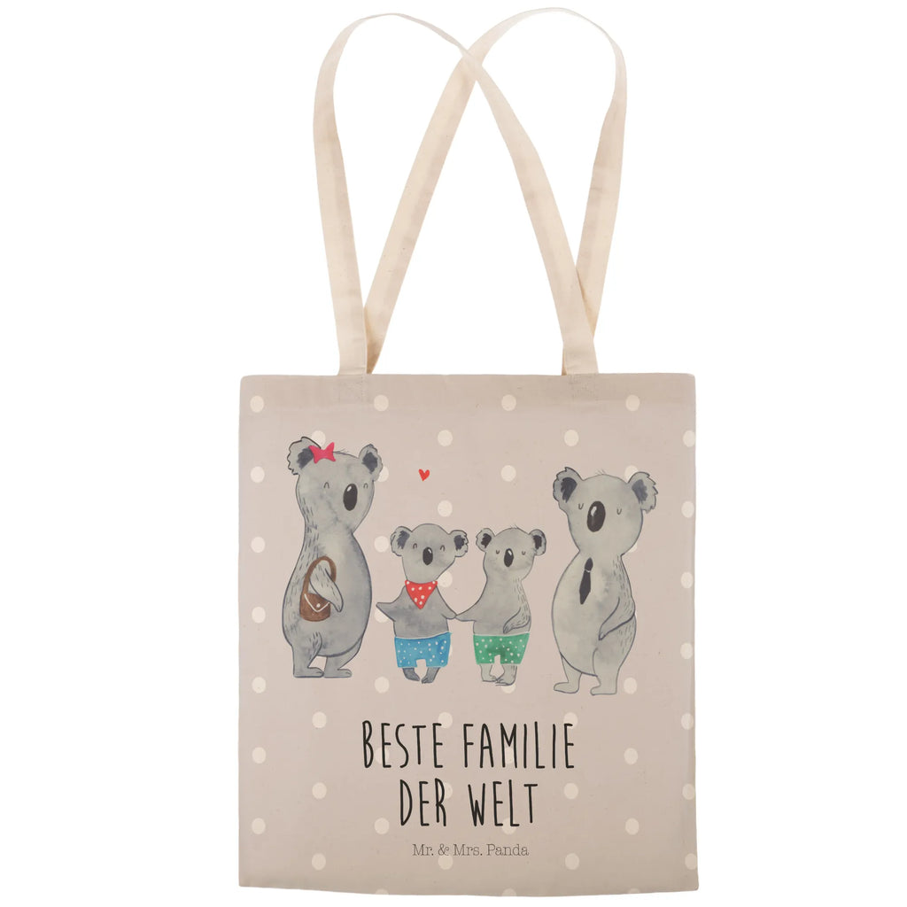 Einkaufstasche Koala Familie zwei Tragetasche, Tasche, Beutel, Stofftasche, Baumwolltasche, Umhängetasche, Shopper, Einkaufstasche, Beuteltasche, Familie, Vatertag, Muttertag, Bruder, Schwester, Mama, Papa, Oma, Opa, Koala, Koalabär, beste Familie, Familienzeit, Familienleben, Koalafamilie, Lieblingsfamilie