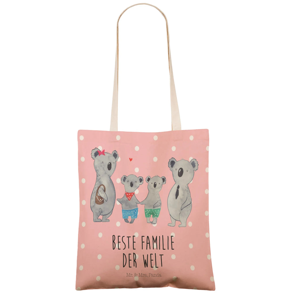 Einkaufstasche Koala Familie zwei Tragetasche, Tasche, Beutel, Stofftasche, Baumwolltasche, Umhängetasche, Shopper, Einkaufstasche, Beuteltasche, Familie, Vatertag, Muttertag, Bruder, Schwester, Mama, Papa, Oma, Opa, Koala, Koalabär, beste Familie, Familienzeit, Familienleben, Koalafamilie, Lieblingsfamilie