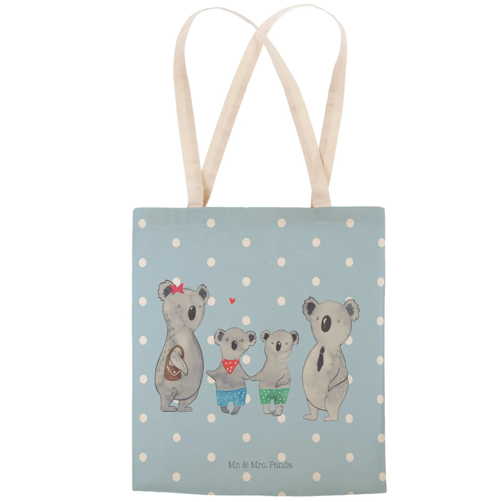 Einkaufstasche Koala Familie zwei Tragetasche, Tasche, Beutel, Stofftasche, Baumwolltasche, Umhängetasche, Shopper, Einkaufstasche, Beuteltasche, Familie, Vatertag, Muttertag, Bruder, Schwester, Mama, Papa, Oma, Opa, Koala, Koalabär, beste Familie, Familienzeit, Familienleben, Koalafamilie, Lieblingsfamilie