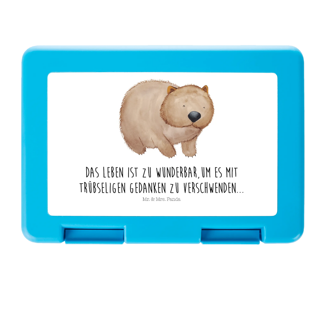 Brotdose Wombat Brotbox, Snackbox, Lunch box, Butterbrotdose, Brotzeitbox, Tiermotive, Gute Laune, lustige Sprüche, Tiere, Wombat, Das Leben ist schön, Motivation, Spruch, Australien