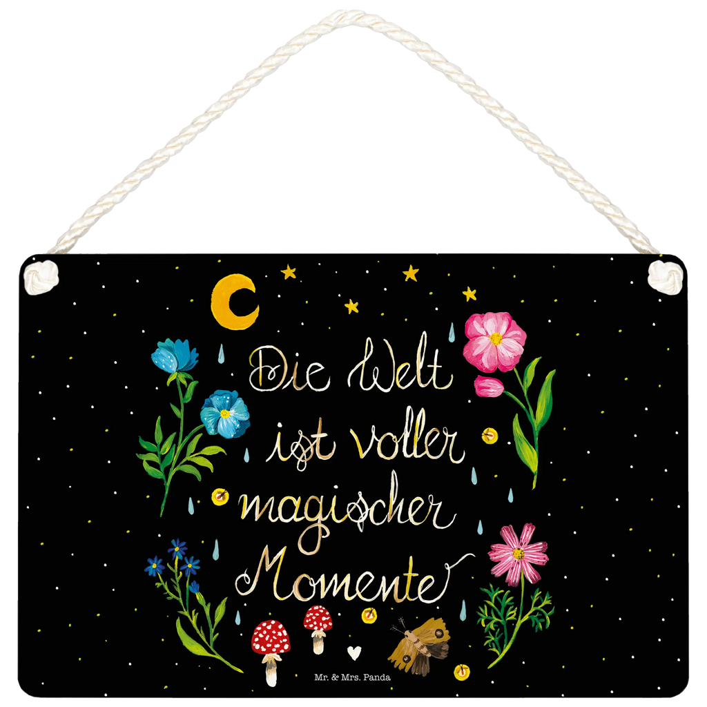 Deko Schild Magische Welt Dekoschild, Deko Schild, Schild, Tür Schild, Türschild, Holzschild, Wandschild, Wanddeko, Blumen Deko, Frühlings Deko, Sommer Deko, Dekoration, positive Botschaft, Naturliebhaber, Outdoor, Natur, Abenteuer, Magische Momente, Spruch schön, Spruch positiv, Motivation, schwarz, magisch, Blumen, Nacht, Weisheit