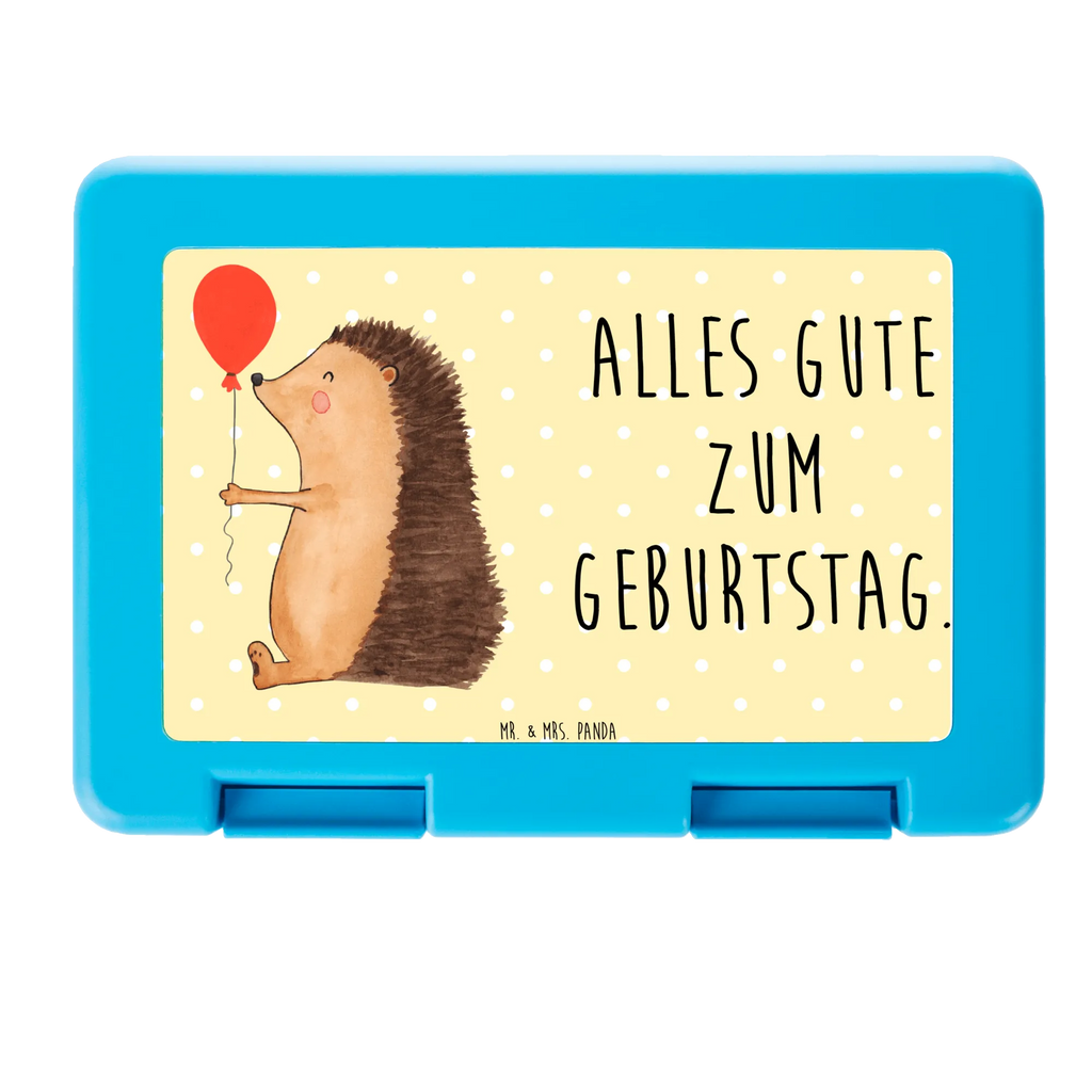 Brotdose Igel mit Luftballon Brotbox, Snackbox, Lunch box, Butterbrotdose, Brotzeitbox, Tiermotive, Gute Laune, lustige Sprüche, Tiere, Igel, Geburtstag, Herzlichen Glückwunsch, Glückwunsch, Geburtstagskind, Ballon, Happy Birthday