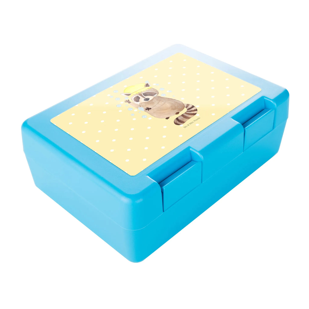 Brotdose Waschbär Brotbox, Snackbox, Lunch box, Butterbrotdose, Brotzeitbox, Tiermotive, Gute Laune, lustige Sprüche, Tiere, Waschbär, Tagträumen, Plan, Fröhlich, waschen, Seifenblasen