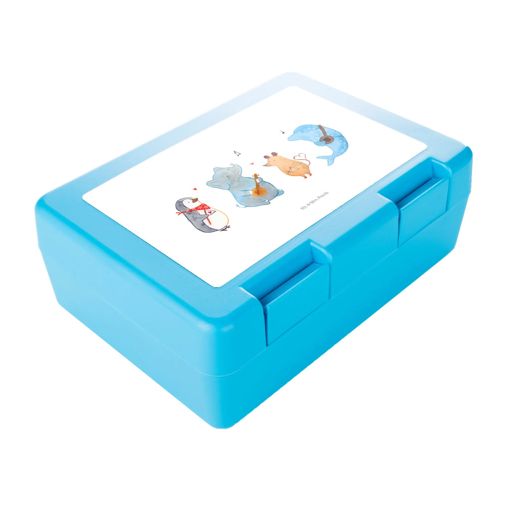 Brotdose Big Band Brotbox, Snackbox, Lunch box, Butterbrotdose, Brotzeitbox, Tiermotive, Gute Laune, lustige Sprüche, Tiere, Hund, Pinguin, Maus, Elefant, Delfin, Gitarre, Band, Triangel, Musikanten, Musik