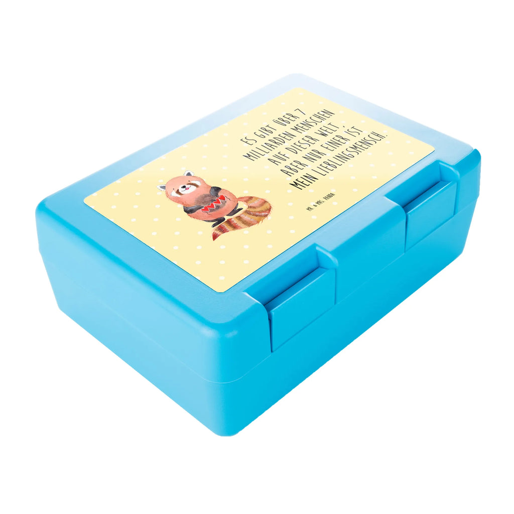 Brotdose Roter Panda Brotbox, Snackbox, Lunch box, Butterbrotdose, Brotzeitbox, Tiermotive, Gute Laune, lustige Sprüche, Tiere, Panda, Liebe, Rot, Herz, Liebling, Lieblingsmensch