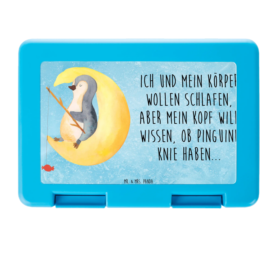 Brotdose Pinguin Mond Brotbox, Snackbox, Lunch box, Butterbrotdose, Brotzeitbox, Pinguin, Pinguine, Spruch, schlafen, Nachtruhe, Einschlafen, Schlafzimmer, Schlafstörungen, Gästezimmer