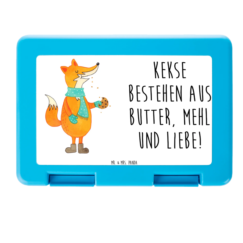 Brotdose Fuchs Keks Brotbox, Snackbox, Lunch box, Butterbrotdose, Brotzeitbox, Fuchs, Füchse, Backen Spruch, Kekse, Winter, Weihnachtszeit, Plätzchen, Liebe, Küche Deko