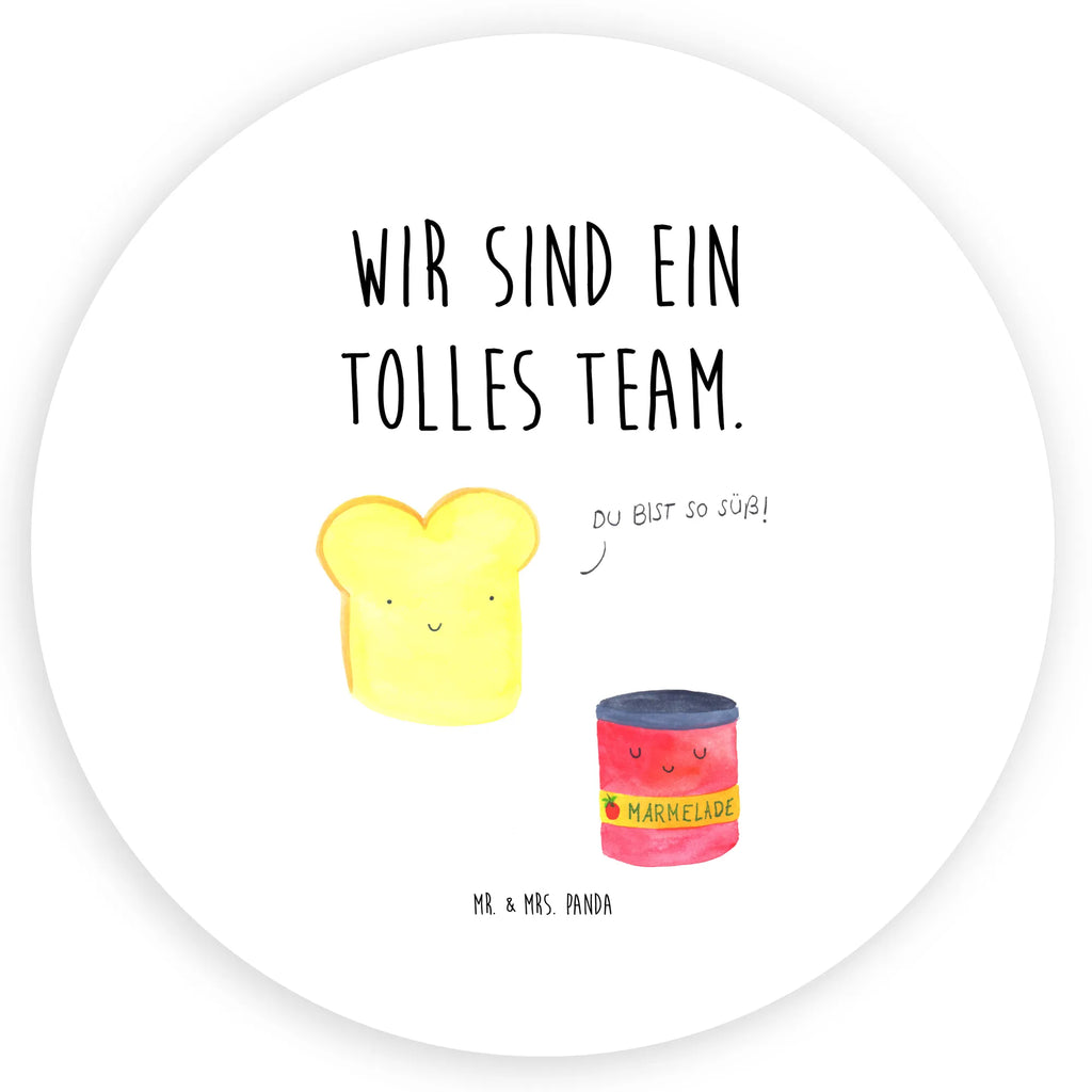 Rund Aufkleber Toast & Marmelade Sticker, Aufkleber, Etikett, Tiermotive, Gute Laune, lustige Sprüche, Tiere, Toast, Marmelade, Dreamteam, süße Postkarte, süß, Küche Deko, Küche Spruch, Frühstück Einladung, Brot, Toastbrot