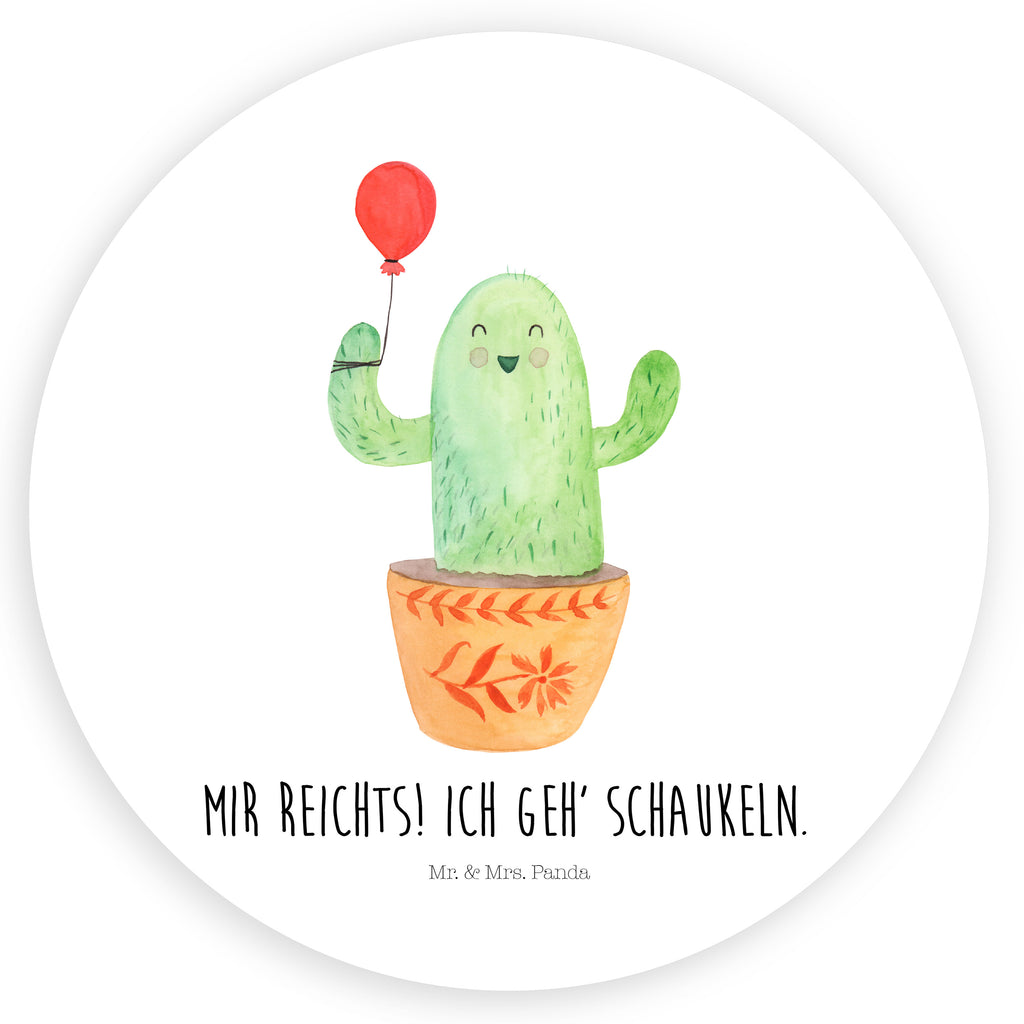 Rund Aufkleber Kaktus Luftballon Sticker, Aufkleber, Etikett, Kaktus, Kakteen, Luftballon, Neustart, Freude, Büro, Stress, Büroalltag, Freundin, Freund, Ausbildung, Prüfung